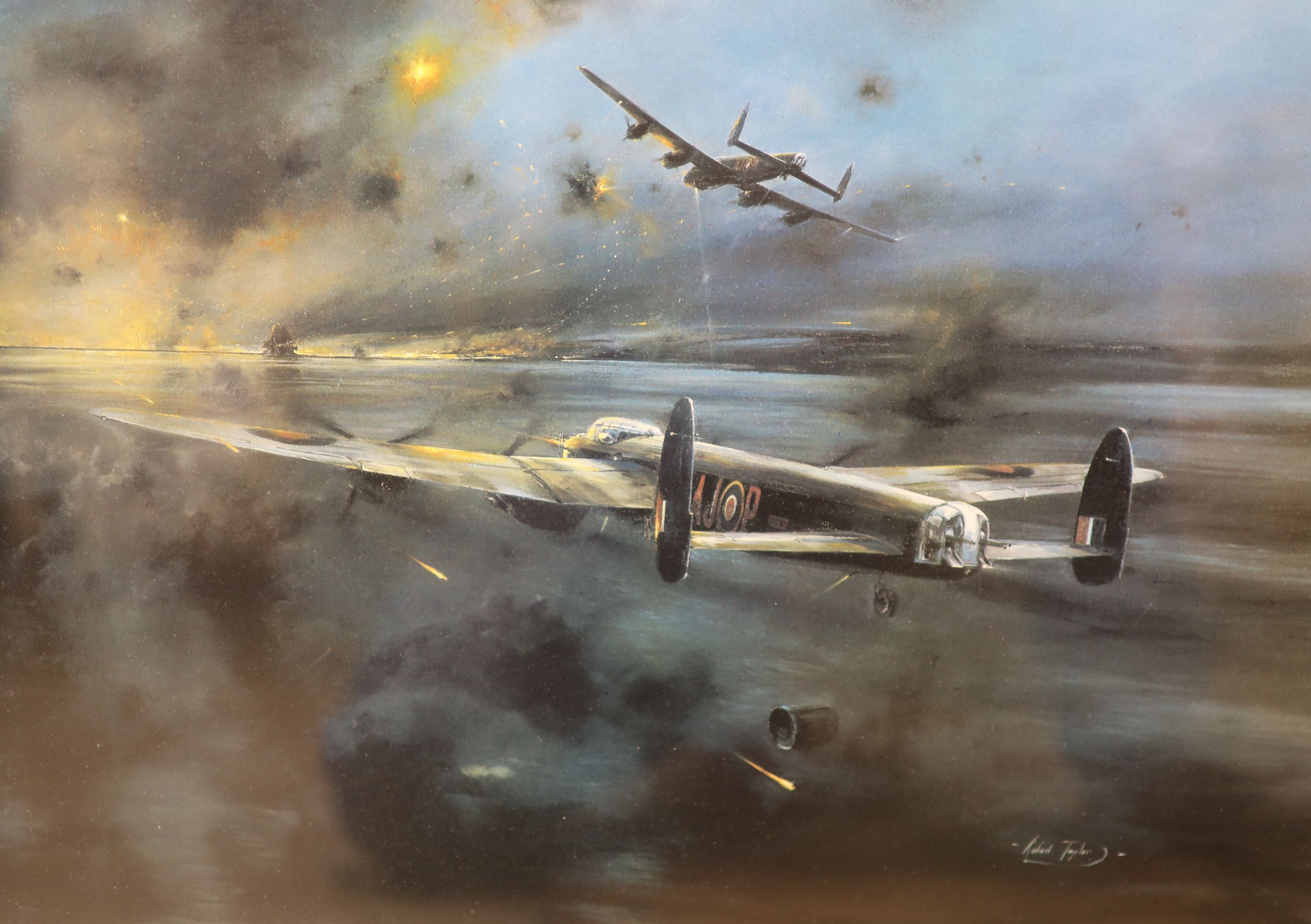 Robert Taylor, two limited edition prints, Hurricane and The Dambusters, 38 x 50cm and four other prints